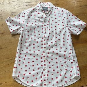 Short sleeved watermelon button down shirt by Bonobos - M